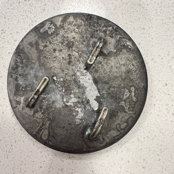 Vtg Eagle & Quiver Lead Backed Civil War Brass Belt Buckle Military - Picture 3 of 4